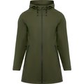 Chubasquero Mujer Capucha Fija VERDE MILITAR OSCURO M