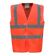 Chaleco alta visibilidad poliéster Velcro Naranja 3XL