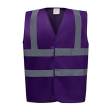 Chaleco alta visibilidad poliéster Velcro Violeta M