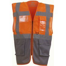 Chaleco alta visibilidad ropa laboral Naranja / Gris L