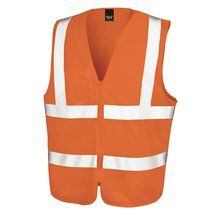 Chaleco con cremallera y bandas reflectantes Fluorescent Orange S/M