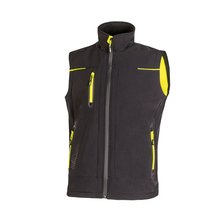 Chaleco softshell impermeable y resistente al viento Negro S