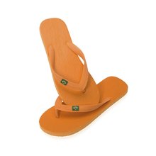 Chanclas de colores con banderita brasileña Naranja Hombre