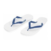 Chanclas suela EVA Blanca con Tira PVC Colores Blanco / Azul Mujer