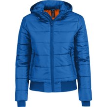 Chaqueta acolchada con capucha mujer Azul L