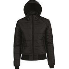 Chaqueta acolchada con capucha mujer Negro M