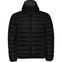 Chaqueta Acolchada Hombre con Capucha Negro S