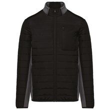 Chaqueta acolchada hombre cuello alto Black / Dark Grey Heather XS