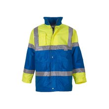 Chaqueta Alta Visibilidad Impermeable Cortavientos Azul L