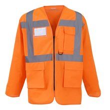 Chaqueta alta visibilidad con tiras reflectantes Hi Vis Orange S