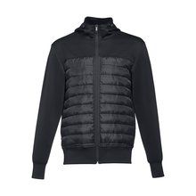 Chaqueta con capucha de tafetán Negro L