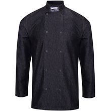 Chaqueta chef denim Negro XXL