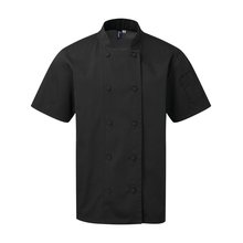 Chaqueta de chef de manga corta Negro S