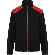 Chaqueta Micropolar Bicolor Cuello Alto Negro/Rojo S