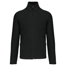 Chaqueta micropolar con cremallera hombre Negro 4XL