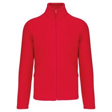 Chaqueta micropolar con cremallera hombre Rojo M