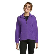 Chaqueta Polar Mujer con Bolsillos Morado Oscuro L