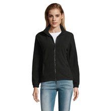 Chaqueta Polar Mujer con Bolsillos Negro/ Negro Opaco L