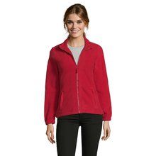 Chaqueta Polar Mujer con Bolsillos Rojo S