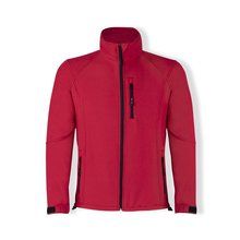 Chaqueta de soft shell impermeable con bolsillos de cremallera Rojo M