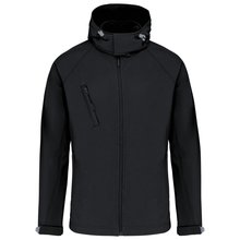 Chaqueta softshell con capucha extraíble Negro 3XL