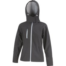 Chaqueta Softshell mujer con capucha Black / Grey S