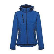 Chaqueta Softshell Mujer Capucha Extraíble Azul Royal S