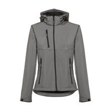 Chaqueta Softshell Mujer Capucha Extraíble Gris L