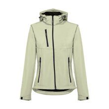 Chaqueta Softshell Mujer Capucha Extraíble Verde pastel L