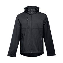 Chaqueta Softshell Unisex Capucha Extraíble Negro L