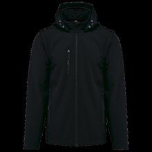 Chaquetas softshell con capucha y mangas extraíbles Unisex Black XS