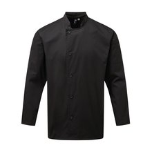 Chaquetilla de chef de manga larga Negro L