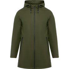 Chubasquero Impermeable con Capucha VERDE MILITAR OSCURO 3XL