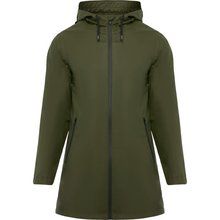 Chubasquero Mujer Capucha Fija VERDE MILITAR OSCURO L