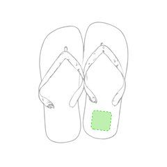 Chanclas suela EVA Blanca con Tira PVC Colores | Talón Derecho | 40 x 50