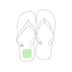 Chanclas suela EVA Blanca con Tira PVC Colores | Talón Izquierdo | 40 x 50