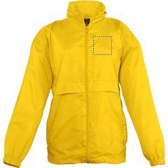 Chaqueta Cortavientos Niño Impermeable con Capucha | Pecho Izquierdo