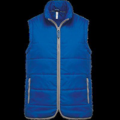 Chaleco acolchado con bolsillos y cremallera Light Royal Blue M