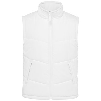 Chaleco acolchado unisex con forro polar Blanco 4XL