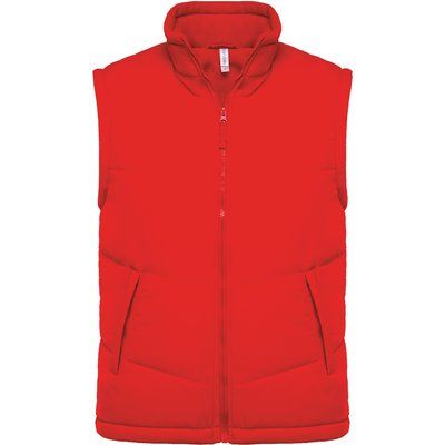 Chaleco acolchado unisex con forro polar Red L