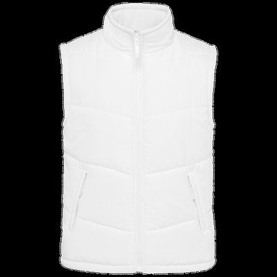 Chaleco acolchado unisex con forro polar White XL