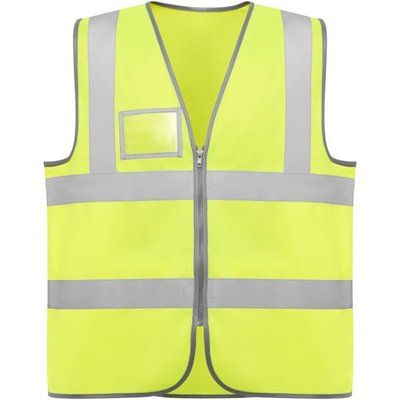 Chaleco Alta Visibilidad con Bolsillo ID Amarillo Fluor M-L