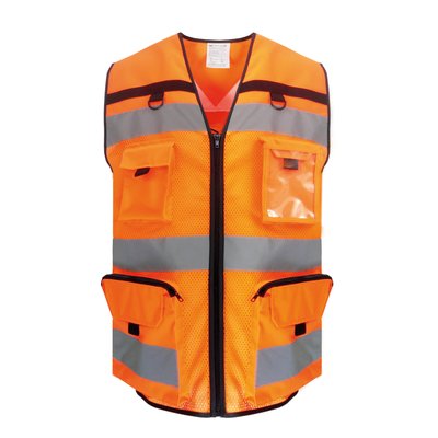 Chaleco alta visibilidad con bolsillos Hi Vis Orange Mesh 3XL