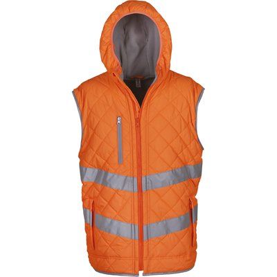 Chaleco de alta visibilidad de forro polar y acolchado Hi Vis Orange 3XL