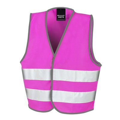 Chaleco alta visibilidad para niños Fluorescent Pink 4/6 ans