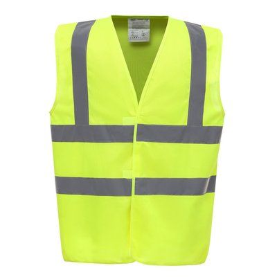 Chaleco alta visibilidad poliéster Velcro Hi Vis Yellow XL