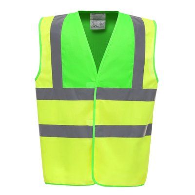 Chaleco alta visibilidad poliéster Velcro Lime / Hi Vis Yellow XL