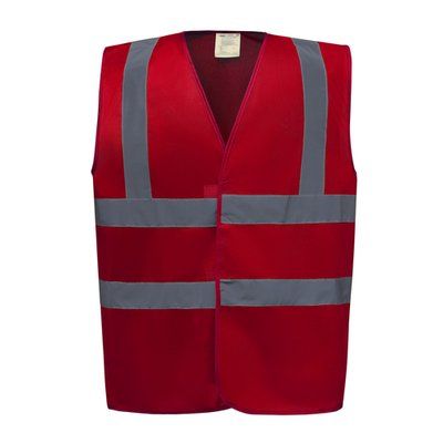 Chaleco alta visibilidad poliéster Velcro Red 4XL