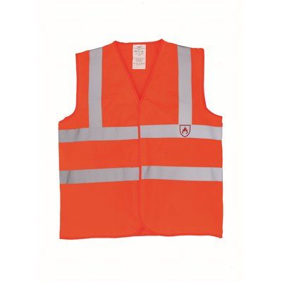 Chaleco alta visibilidad protección calor y llamas Hi Vis Orange M