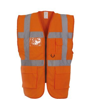 Chaleco alta visibilidad reflectante con bolsillos Hi Vis Orange S